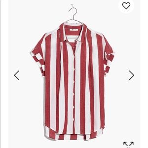 Madewell Central Tunic Shirt in Cara stripe